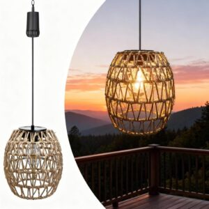Natural Rattan Ball Battery Operated Light