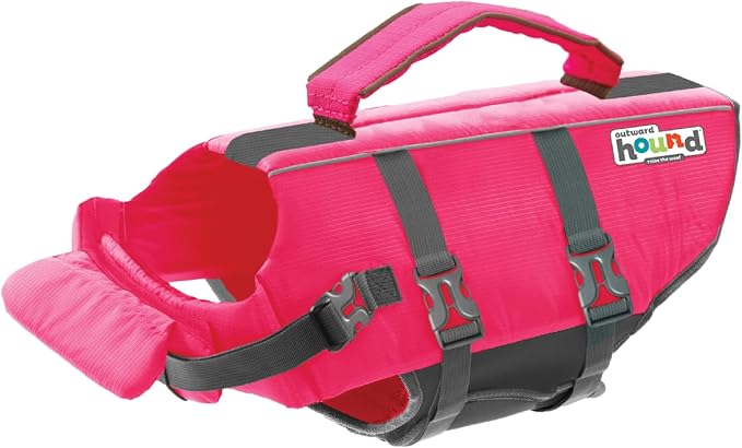 Outward Hound Granby Splash Pink Dog Life Jacket